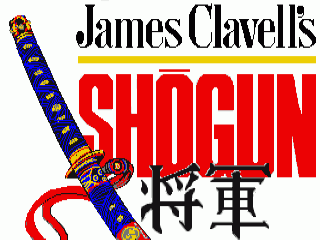 James Clavell's Shōgun title screen for Amiga
